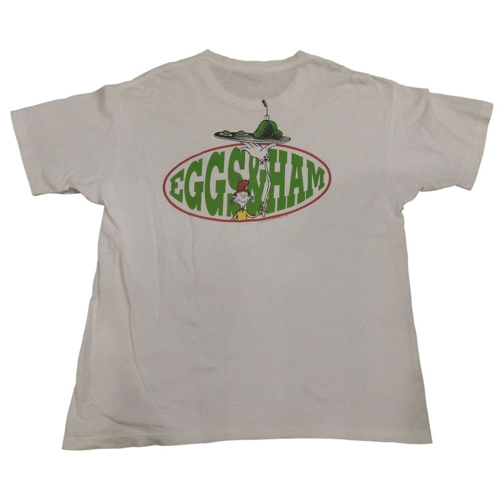 Vintage 1994 Green Eggs & Ham Dr. Suess Tag Single Stitch T-shirt Medium USA